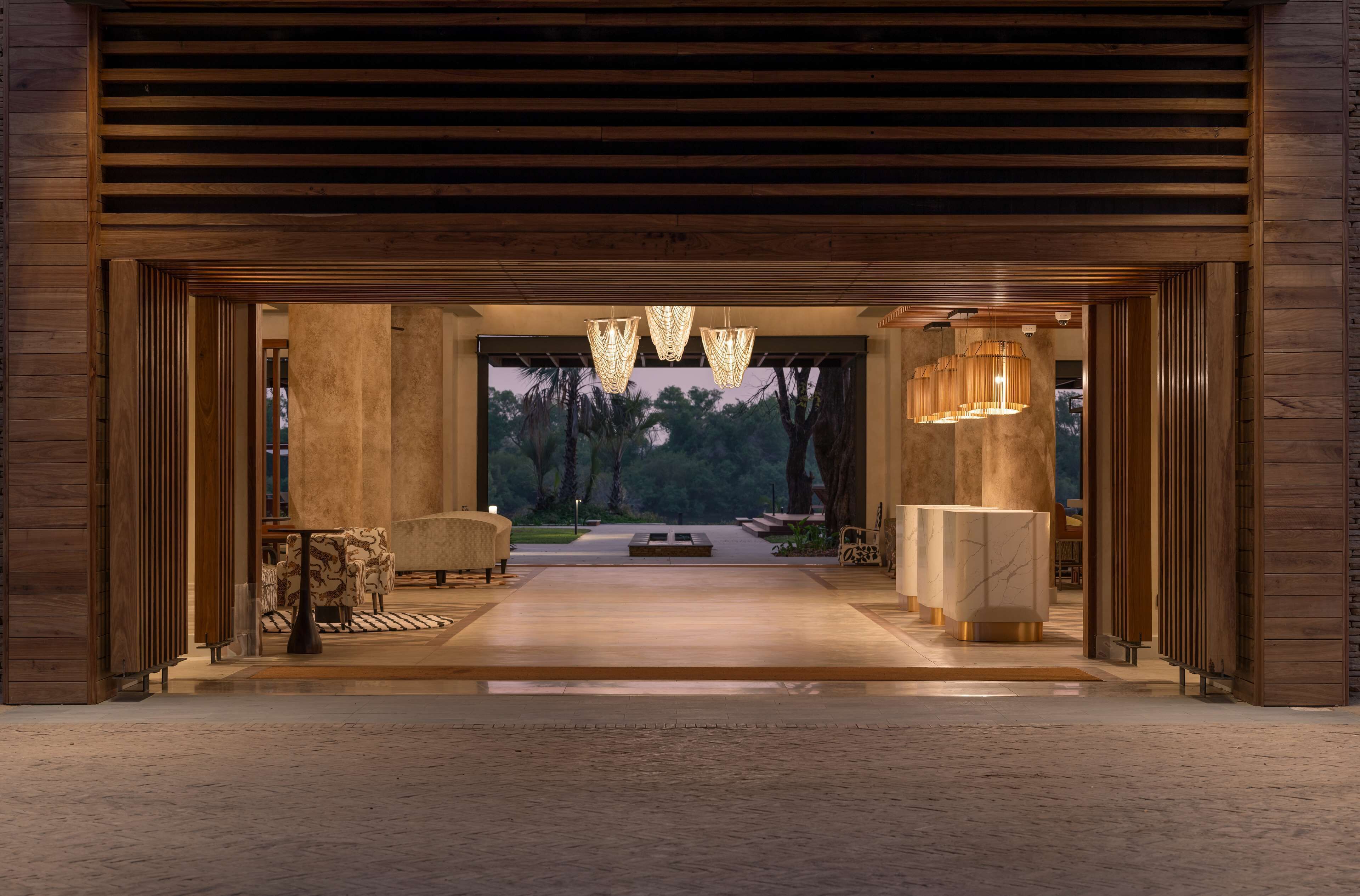 Outdoor wedding area