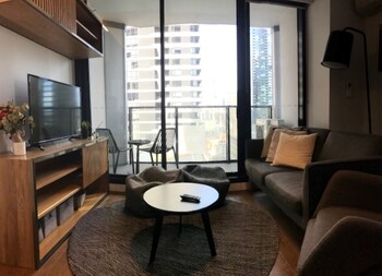 Bedroom, ReadySet Apartments at Lighthouse, Melbourne