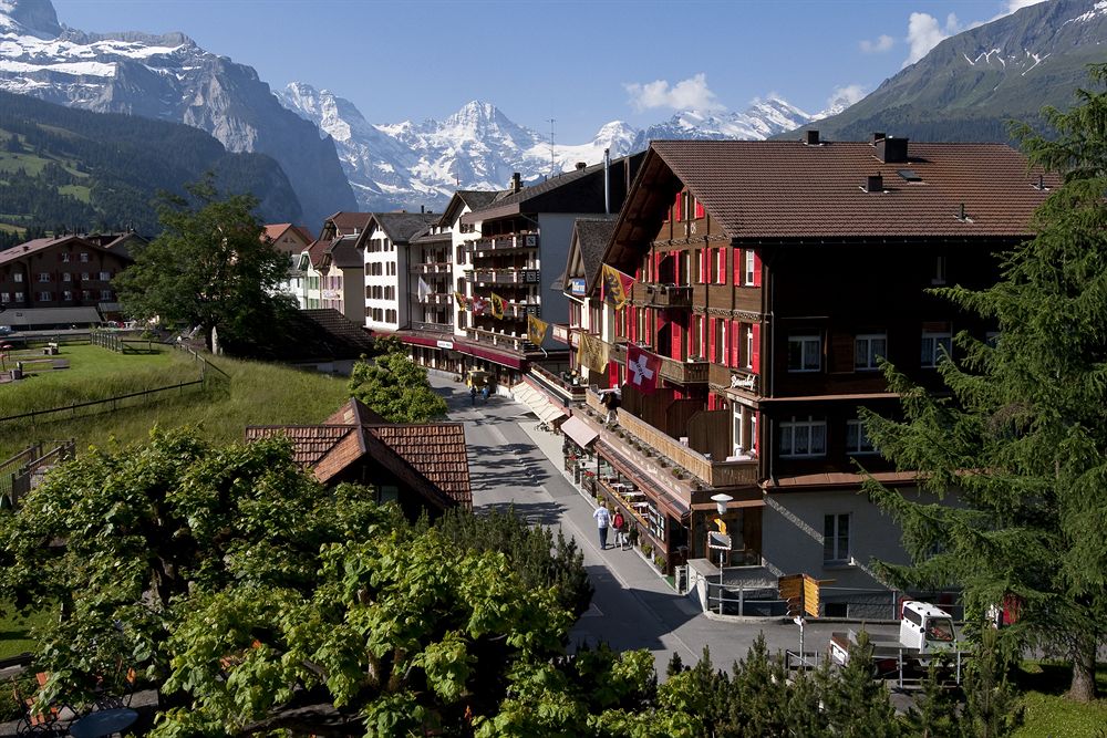 Swiss Lodge Hotel Bernerhof Wengen Railway Station Switzerland thumbnail