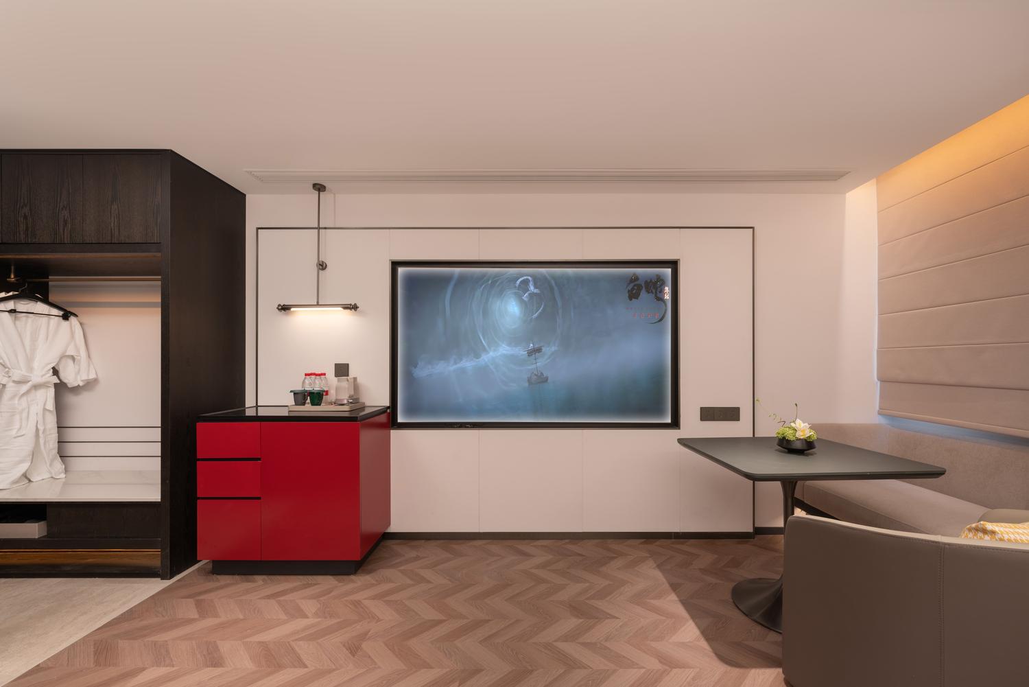 INZONE GARLAND SELECTION Hotel (Linyi Yishuitaishan Road Branch) Room Type - Audio Delight Double Bed Room with Private Cinema and Smart Features