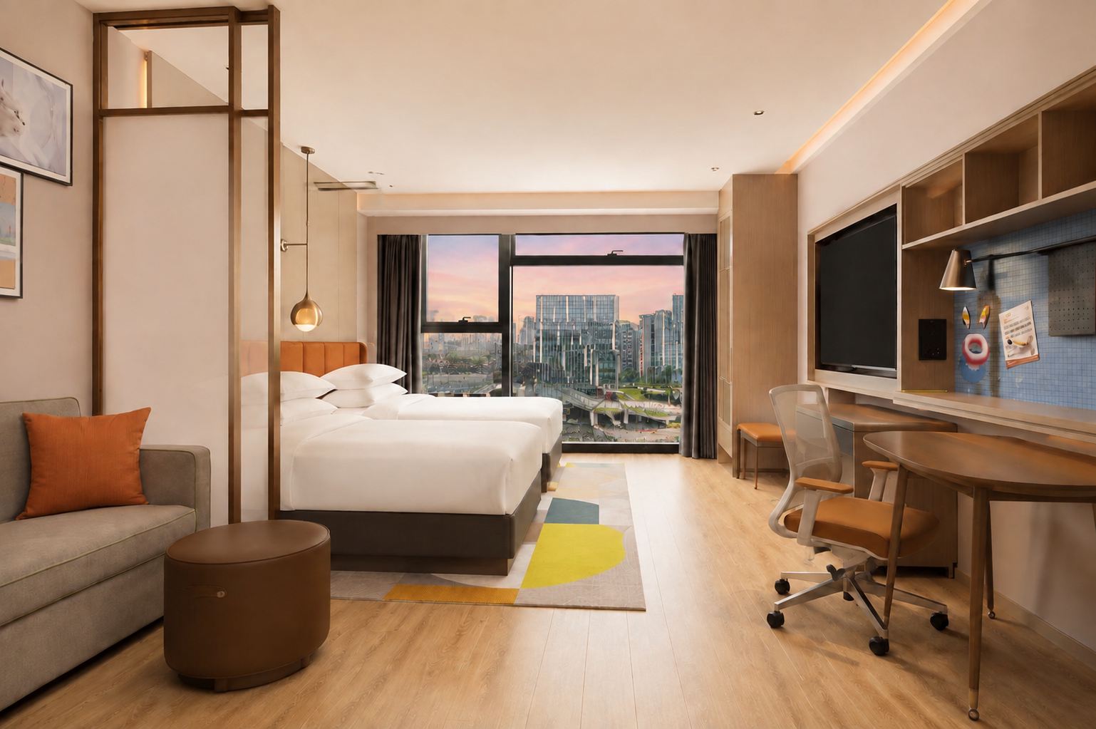 Home2 Suites by Hilton Chengdu Qingyang Room Type - Dynamic Twin Room