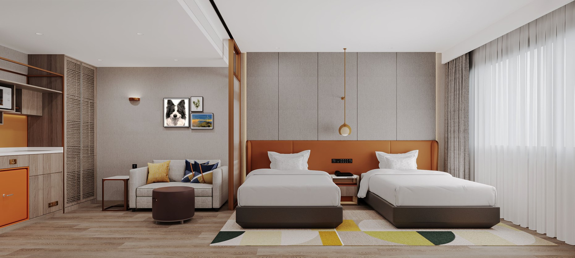 Liupanshui Panzhou Home2 Suites by Hilton Hotel Room Type - Capsule Smart Room (2 Beds)