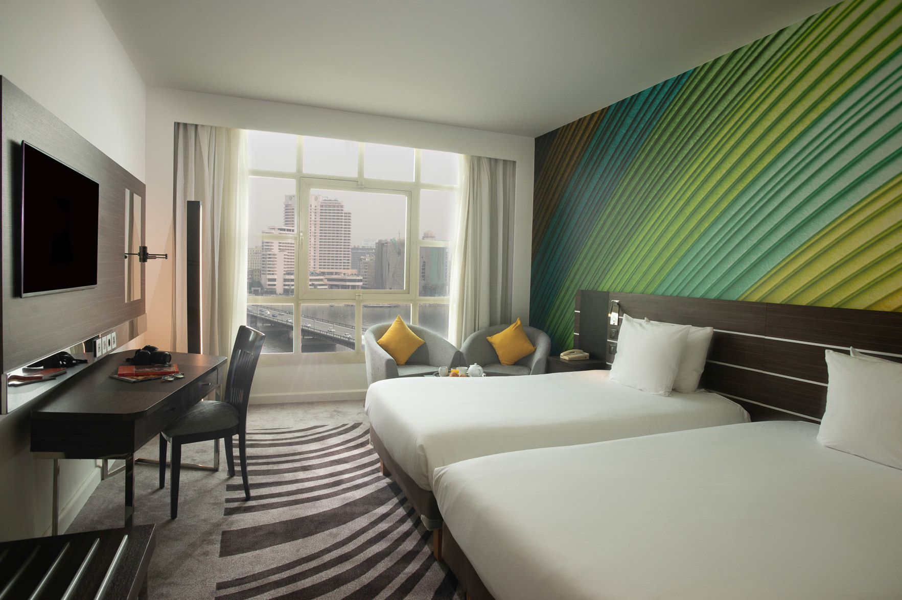 Novotel Cairo El Borg Room Type - Superior Room with 2 single beds, River side